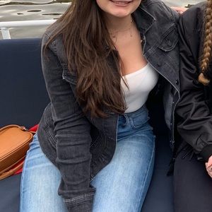 Oversized jean jacket black